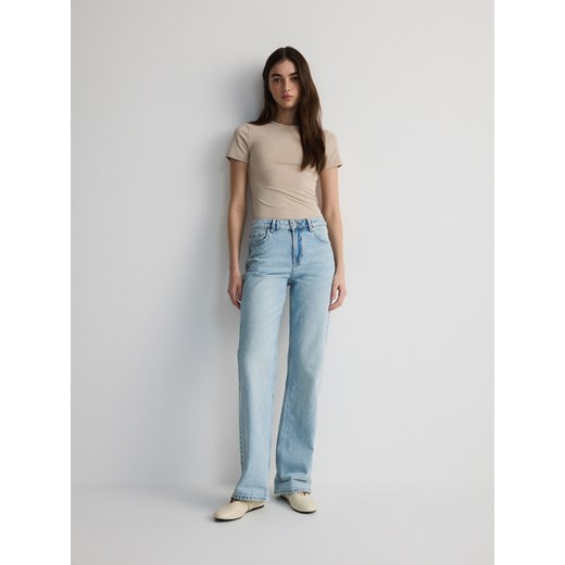 Jeansy damskie Reserved bawełniane 