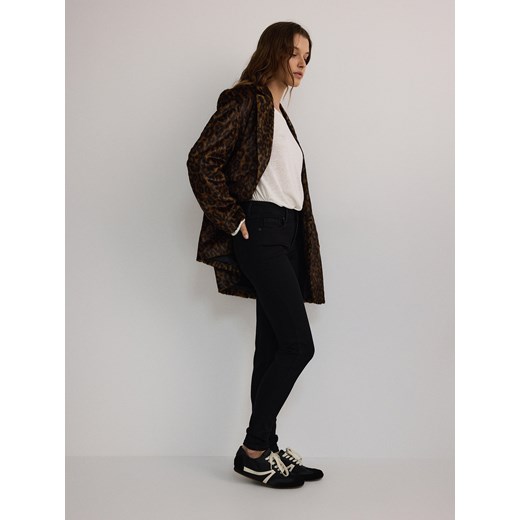Reserved - Jeansy slim ze średnim stanem - czarny ze sklepu Reserved w kategorii Jeansy damskie - zdjęcie 178301269