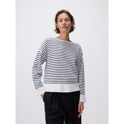 Reserved - Sweter w paski z guzikami - wielobarwny Reserved L Reserved