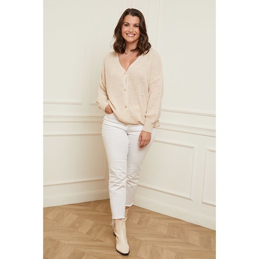 Curvy Lady Kardigan w kolorze beżowym ze sklepu Limango Polska w kategorii Swetry damskie - zdjęcie 178303468