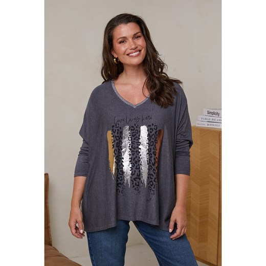 Curvy Lady Sweter w kolorze antracytowym Curvy Lady 44/46 wyprzedaż Limango Polska