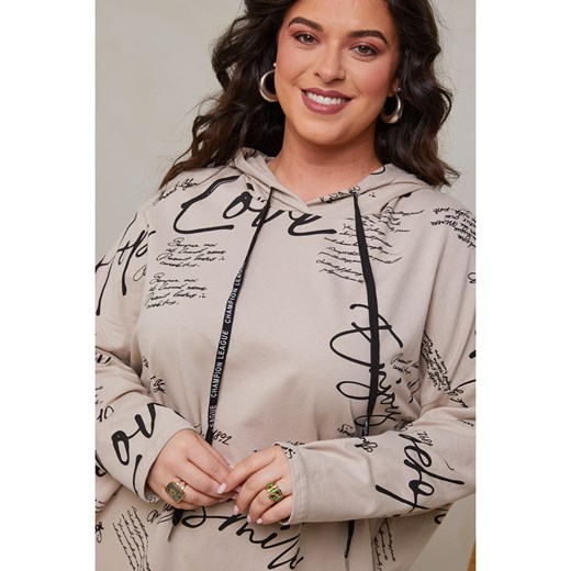 Curvy Lady Sukienka dresowa w kolorze beżowym Curvy Lady 44/46 okazyjna cena Limango Polska