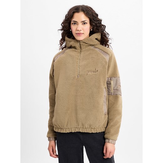PEGADOR Kurtka damska - Bonny Teddy Fabric Mix Halfzip Kobiety Sztuczne włókno taupe jednolity ze sklepu vangraaf w kategorii Kurtki damskie - zdjęcie 178316356