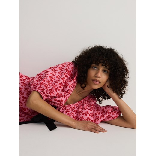 Reserved - Sukienka z ozdobnym wiązaniem - wielobarwny ze sklepu Reserved w kategorii Sukienki - zdjęcie 178318507