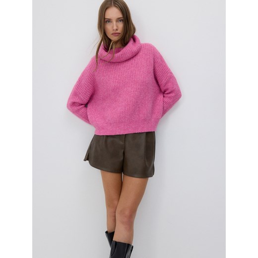 Reserved - Sweter z dodatkiem alpaki - fioletowy Reserved S wyprzedaż Reserved
