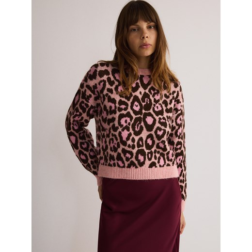 Reserved - Sweter w zwierzęcy wzór - wielobarwny ze sklepu Reserved w kategorii Swetry damskie - zdjęcie 178319897