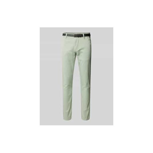 Chinosy o kroju classic stretch fit z paskiem ze sklepu Peek&Cloppenburg  w kategorii Spodnie męskie - zdjęcie 178320617