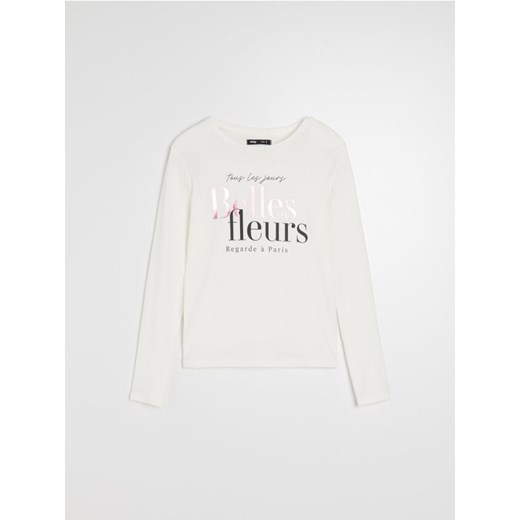 Sinsay - Koszulka z długimi rękawami - kremowy Sinsay XXL Sinsay