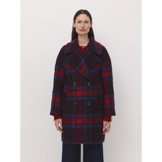 Reserved - Płaszcz z dodatkiem wełny z alpaki - wielobarwny ze sklepu Reserved w kategorii Płaszcze damskie - zdjęcie 178323949