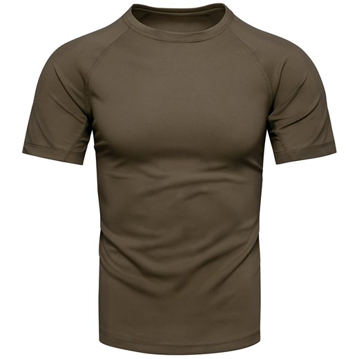 Koszulka sportowa męska t-shirt khaki termoaktywny Recea ze sklepu Recea.pl w kategorii T-shirty męskie - zdjęcie 178324746