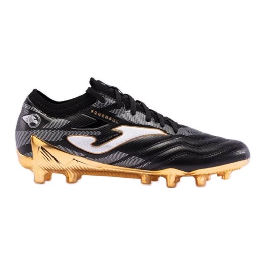 Joma Powerful Cup 2401 Black Gold Firm Ground czarne ze sklepu ButyModne.pl w kategorii Buty sportowe męskie - zdjęcie 178325365