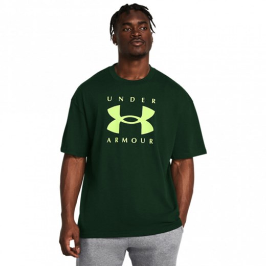 Męski t-shirt z nadrukiem Under Armour UA M Hw Os Branded Ss - czarny ze sklepu Sportstylestory.com w kategorii T-shirty męskie - zdjęcie 178328445