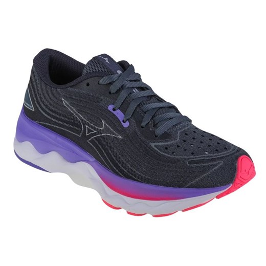 Buty do biegania Mizuno Wave Skyrise 4 W J1GD230971 czarne ze sklepu ButyModne.pl w kategorii Buty sportowe damskie - zdjęcie 178328946