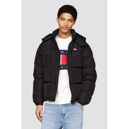 TOMMY JEANS Czarna męska kurtka z naturalnym wypełnieniem, Rozmiar M ze sklepu outfit.pl w kategorii Kurtki męskie - zdjęcie 178330555
