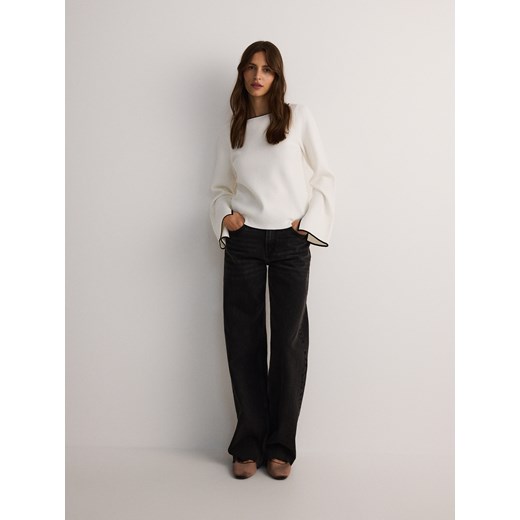 Reserved - Sweter z wiskozą - złamana biel ze sklepu Reserved w kategorii Swetry damskie - zdjęcie 178331215