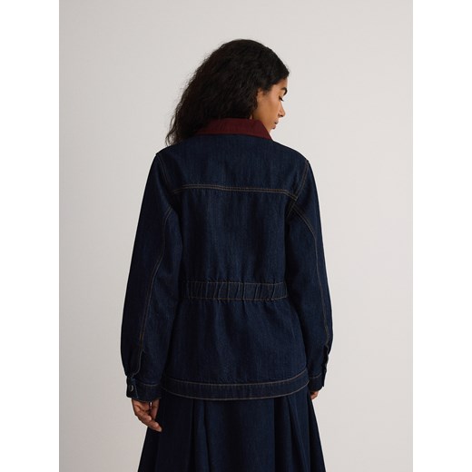 Kurtka damska Reserved jeansowa casualowa bez kaptura na wiosnę 