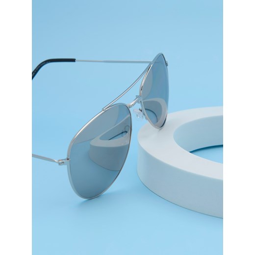 Sinsay - Okulary przeciwsłoneczne - srebrny Sinsay One Size Sinsay