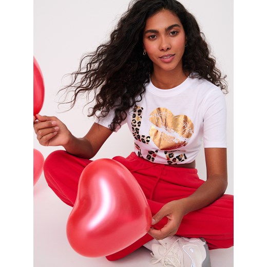 Bluzka damska Sinsay z bawełny biała 