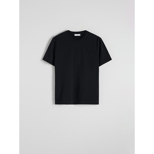 Reserved - Bawełniany t-shirt regular - czarny ze sklepu Reserved w kategorii T-shirty męskie - zdjęcie 178334276