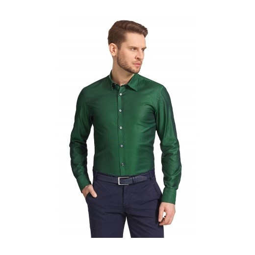 Zielona koszula męska Lambert wolczanka zielony 