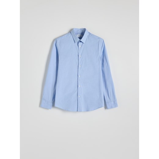 Reserved koszula męska casual niebieska z długim rękawem 