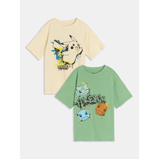 Sinsay - Koszulka oversize Pokémon 2 pack - wielobarwny ze sklepu Sinsay w kategorii T-shirty chłopięce - zdjęcie 178338715