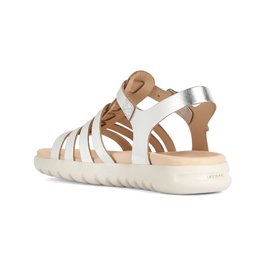 Geox sandały dziecięce srebrne skórzane 