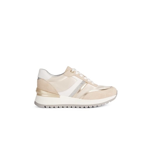 Buty sportowe damskie Geox sneakersy sznurowane z tkaniny