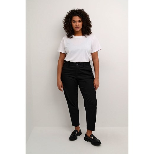 KAFFE curve Spodnie chino &quot;Leana&quot; w kolorze czarnym ze sklepu Limango Polska w kategorii Spodnie damskie - zdjęcie 178342095