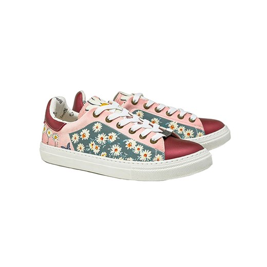 Goby Skórzane sneakersy w kolorze bordowym ze wzorem ze sklepu Limango Polska w kategorii Trampki damskie - zdjęcie 178343008