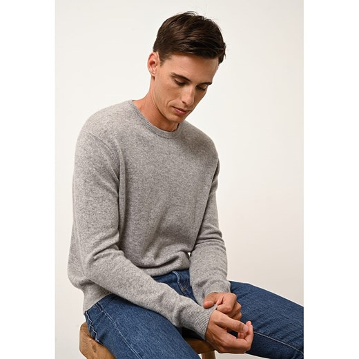 Just Cashmere Kaszmirowy sweter "Howard" w kolorze jasnoszarym ze sklepu Limango Polska w kategorii Swetry męskie - zdjęcie 178343048