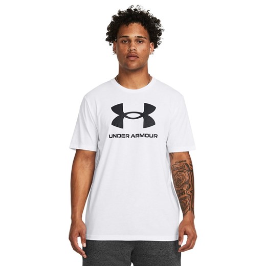 Under Armour Koszulka &quot;Sport Style&quot; w kolorze białym ze sklepu Limango Polska w kategorii T-shirty męskie - zdjęcie 178343118