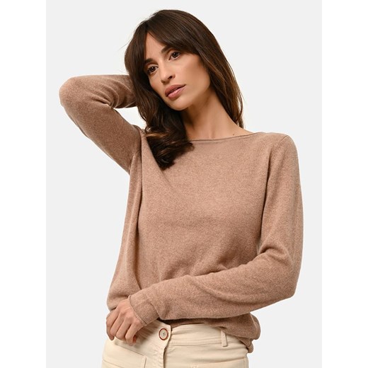 Just Cashmere Kaszmirowy sweter &quot;Grace&quot; w kolorze beżowym ze sklepu Limango Polska w kategorii Swetry damskie - zdjęcie 178343339