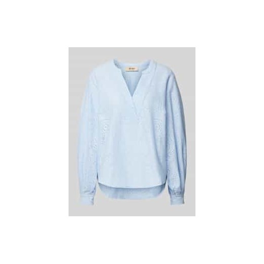 Bluzka o kroju regular fit z haftem angielskim model ‘YEN SINA’ ze sklepu Peek&Cloppenburg  w kategorii Bluzki damskie - zdjęcie 178345386