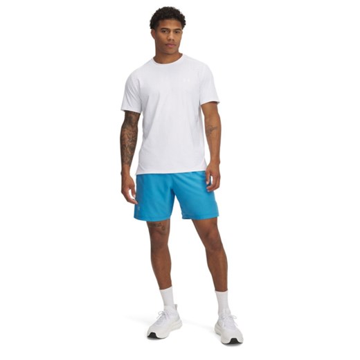 Męskie spodenki treningowe Under Armour UA Launch Pro 2n1 7\'\' Shorts - niebieskie ze sklepu Sportstylestory.com w kategorii Spodenki męskie - zdjęcie 178345786