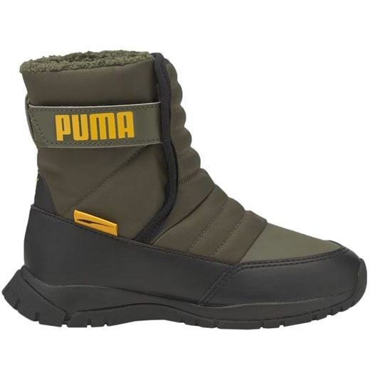 Buty Puma Nieve Wtr Ac Ps Jr 380745 02 zielone ze sklepu ButyModne.pl w kategorii Buty zimowe dziecięce - zdjęcie 178346206