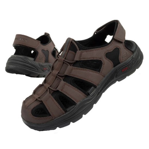 Sandały Skechers Arch Fit 204348/CHOC brązowe Skechers 44 ButyModne.pl