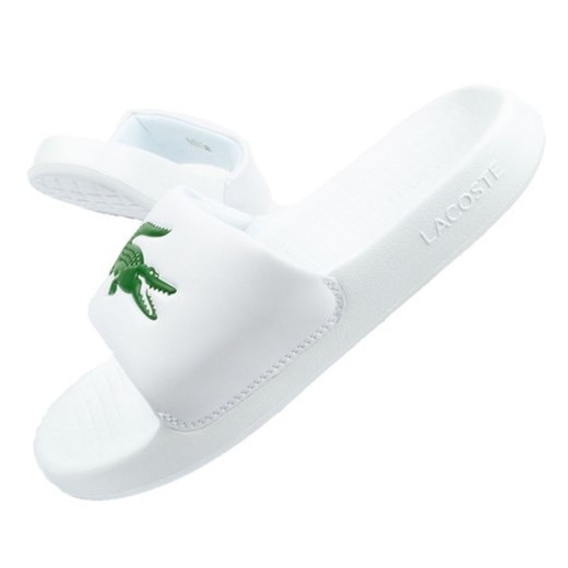 Klapki Lacoste Serve Slide W 02082 białe ze sklepu ButyModne.pl w kategorii Klapki damskie - zdjęcie 178348656