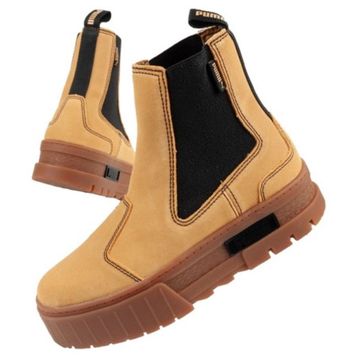 Buty Puma Mayze Chelsea Suede W 382829 04 brązowe ze sklepu ButyModne.pl w kategorii Botki - zdjęcie 178348726
