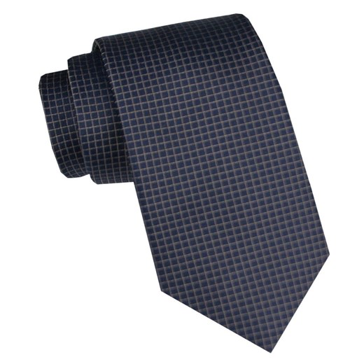 Elegancki i Modny Krawat Jedwabny - Alties - Granatowy w Drobną Kratkę KRALTSJ0009 ze sklepu JegoSzafa.pl w kategorii Krawaty - zdjęcie 178348946
