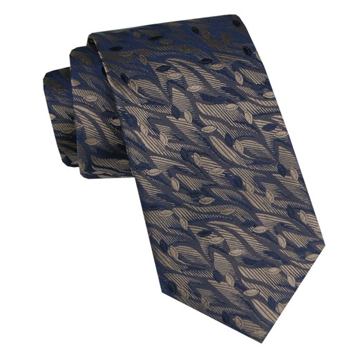 Elegancki i Modny Krawat Jedwabny - Alties - Odcienie Brązu i Złota KRALTSJ0015 ze sklepu JegoSzafa.pl w kategorii Krawaty - zdjęcie 178348956
