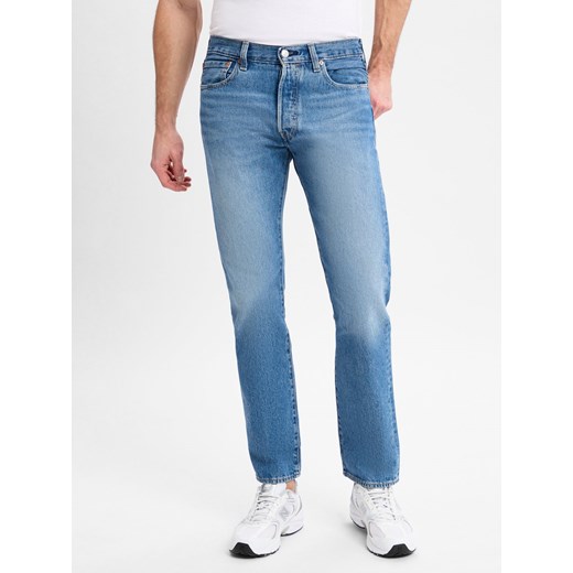 Levi's Dżinsy - 501® Original Mężczyźni Bawełna light stone jednolity ze sklepu vangraaf w kategorii Jeansy męskie - zdjęcie 178349118
