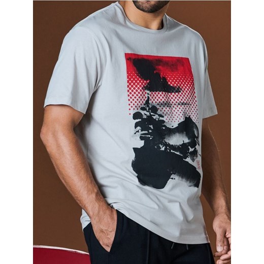 Sinsay - Koszulka - kremowy ze sklepu Sinsay w kategorii T-shirty męskie - zdjęcie 178350715