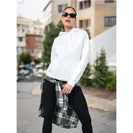 Sinsay - Bluza z kapturem - kremowy ze sklepu Sinsay w kategorii Bluzy damskie - zdjęcie 178350749