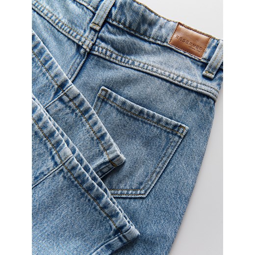 Reserved - Jeansy super wide leg z haftem - niebieski Reserved 158 (12 lat) Reserved