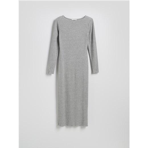 Reserved - Dzianinowa sukienka midi - jasnoszary Reserved L wyprzedaż Reserved
