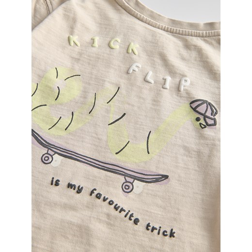 Reserved - Bawełniany longsleeve - beżowy Reserved 98 (2-3 lata) Reserved