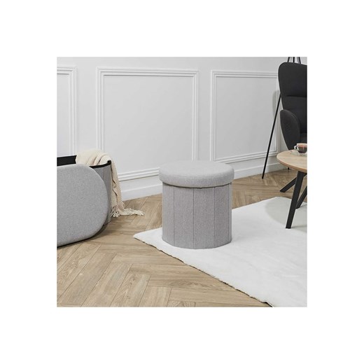 The Home Deco Kids Hocker w kolorze szarym ze schowkiem - wys. 38 x Ø 38 cm ze sklepu Limango Polska w kategorii Pufy i siedziska - zdjęcie 178353926