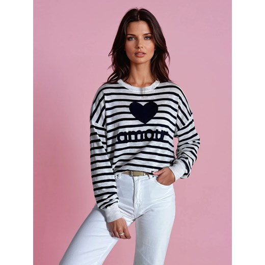 Sweter damski NOVES granatowy Dstreet MY2320 ze sklepu DSTREET.PL w kategorii Swetry damskie - zdjęcie 178355727
