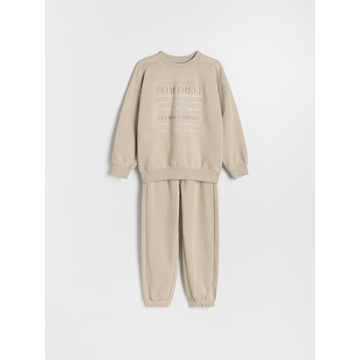 Reserved - Dzianinowy komplet oversize - jasnoszary Reserved 158 (12 lat) Reserved